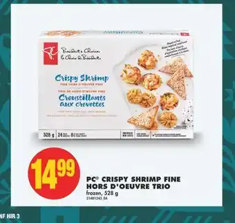 No Frills Pc® crispy shrimp fine hors d'oeuvre trio, 528 g offer