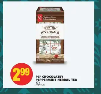No Frills Pc® chocolatey peppermint herbal tea, 20's offer