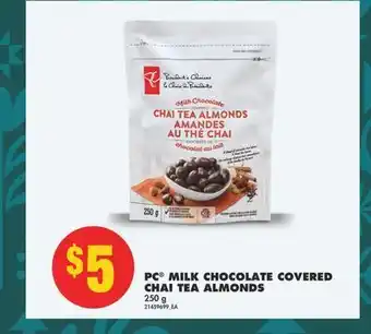 No Frills Pc® milk chocolate covered chai tea almonds, 250 g offer