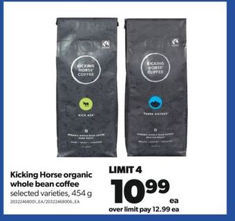 Real Canadian Superstore Kicking horse organic whole bean coffee, 454 g offer