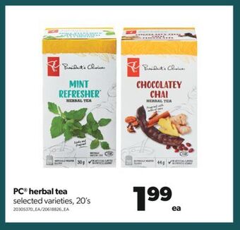 Real Canadian Superstore Pc® herbal tea, 20's offer