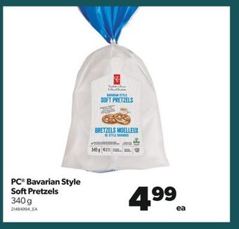 Real Canadian Superstore Pc® bavarian style softpretzels, 340 g offer