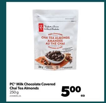 Real Canadian Superstore Pc® milk chocolate covered chai tea almonds, 250 g offer