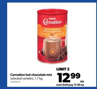 Real Canadian Superstore Carnation hot chocolate mix, 1.7 kg offer