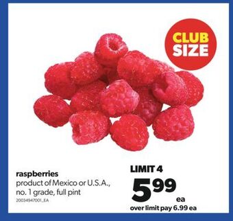 Real Canadian Superstore Raspberries offer