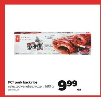 Real Canadian Superstore Pc® pork back ribs, 680 g offer