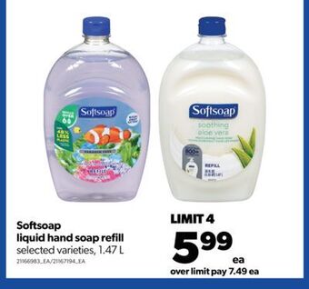 Real Canadian Superstore Softsoap liquid hand soap refill, 1.47 l offer
