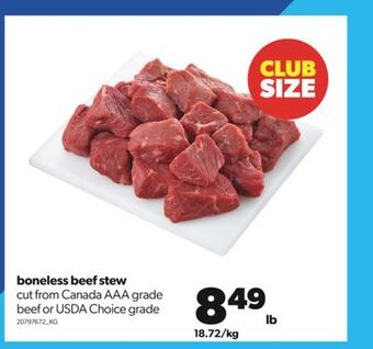 Real Canadian Superstore Boneless beef stew offer