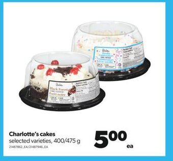 Real Canadian Superstore Charlotte's cakes, 400/475 g offer