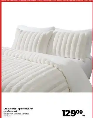 Real Canadian Superstore Life at home™ 3 piece faux fur comforter set offer