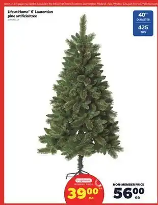 Real Canadian Superstore Life at home™ 6' laurentian pine artificial tree offer