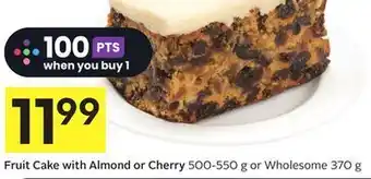 Foodland Fruit cake with almond or cherry 500-550 g or wholesome 370 g offer