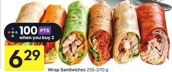 Foodland Wrap sandwiches 255-370 g offer
