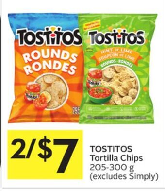 Foodland Tostitos tortilla chips 205-300 g offer