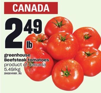 Loblaws Greenhouse beefsteak tomatoes offer