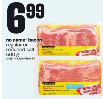 Loblaws No name® bacon, 500 g offer