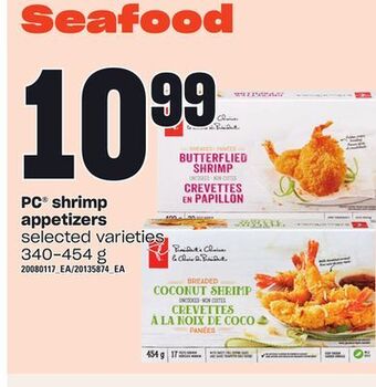 Loblaws Pc® shrimp appetizers, 340-454 g offer