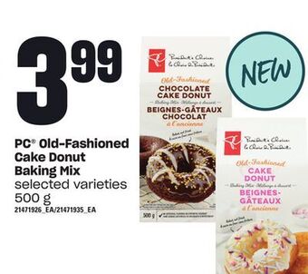 Loblaws Pc® old-fashioned cake donut baking mix, 500 g offer