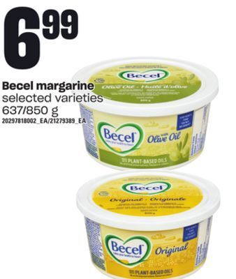 Loblaws Becel margarine, 637/850 g offer
