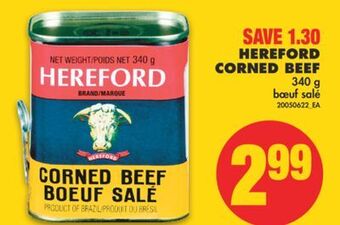 No Frills Hereford corned beef, 340 g offer