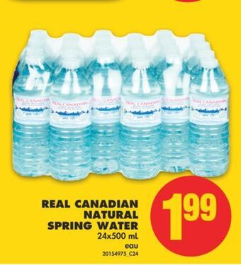 No Frills Real canadian natural spring water, 24x500 ml offer