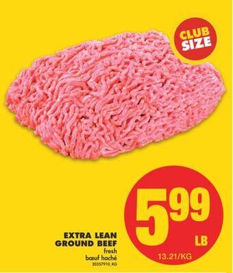 No Frills Extra lean ground beef offer