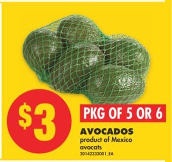 No Frills Avocados, pkg of 5 or 6 offer