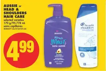 No Frills Aussie or head & shoulders hair care, 170 g/95-778 ml offer