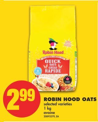 No Frills Robin hood oats, 1 kg offer