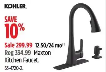 Canadian Tire Kohler maxton kitchen faucet offer