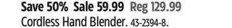 Canadian Tire Cuisinart cordless hand blender offer