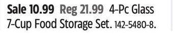 Canadian Tire Anchor hocking 4-pc glass 7-cup food storage set offer