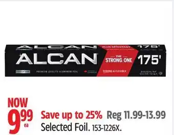 Canadian Tire Alcan selected foil offer