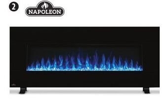 Canadian Tire Napoleon wall-mount fireplace with bluetooth offer