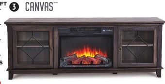 Canadian Tire Canvas lotus media console electric fireplace offer