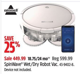 Canadian Tire Bissell spinwave wet/dry robot vac offer
