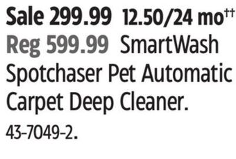 Canadian Tire Hoover smartwash spotchaser pet automatic carpet deep cleaner offer
