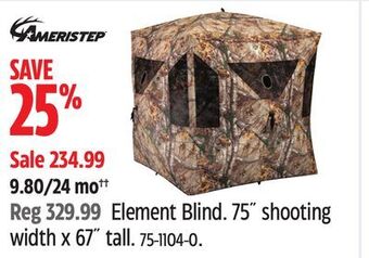 Canadian Tire Ameristep element blind offer