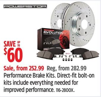 Canadian Tire Powerstop performance brake kits offer