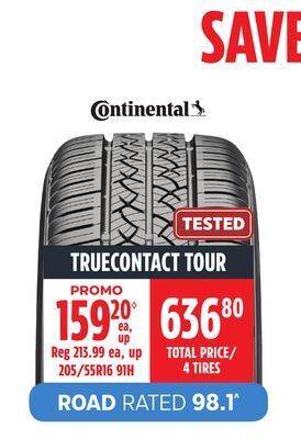 Canadian Tire Continental truecontact tour tires offer