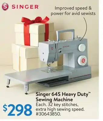 Walmart Singer 64s heavy duty™ sewing machine offer
