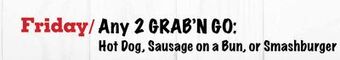 Farm Boy Any 2 grab'n go: hot dog, sausage on a bun, or smashburger offer