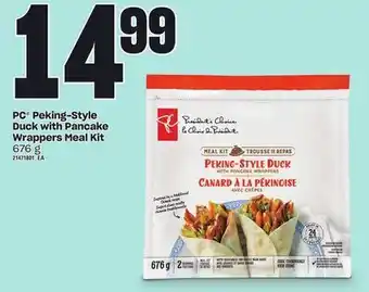 Loblaws Pc® peking-style duck with pancake wrappers meal kit, 676 g offer
