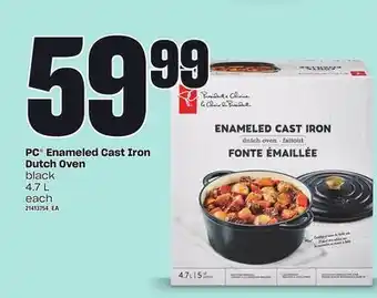 Loblaws Pc® enameled cast iron dutch oven, 4.7 l offer