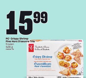 Loblaws Pc® crispy shrimp fine hors d'oeuvre trio, 528 g offer