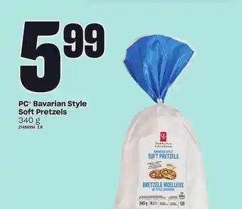 Loblaws Pc® bavarian style soft pretzels, 340 g offer