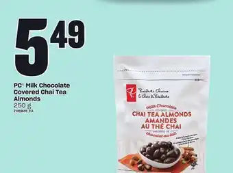 Loblaws Pc® milk chocolate covered chai tea almonds, 250 g offer
