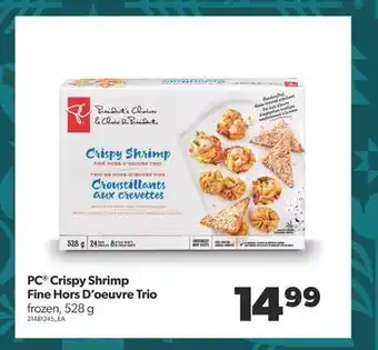 Real Canadian Superstore Pc® crispy shrimp fine hors d'oeuvre trio, 528 g offer