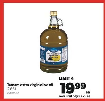 Real Canadian Superstore Tamam extra virgin olive oil, 2.85 l offer