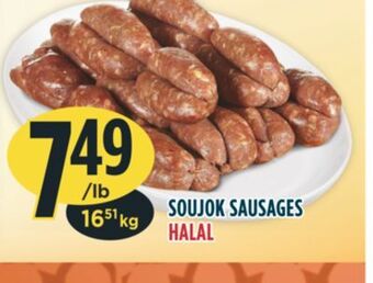 Marché Adonis Soujok sausages halal offer